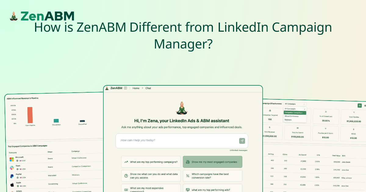 How is ZenABM Different from LinkedIn Campaign Manager? | Zen ABM Blog